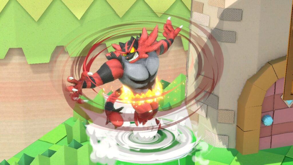 Incineroar uses Darkest Lariat.