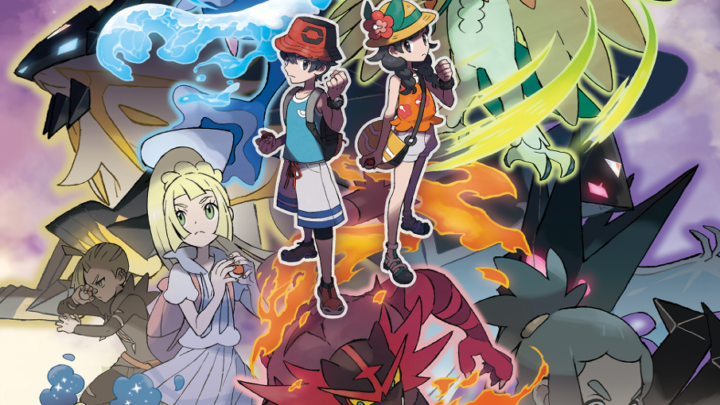 Artwork de présentation de l’histoire d’Ultra-Soleil et Ultra-Lune