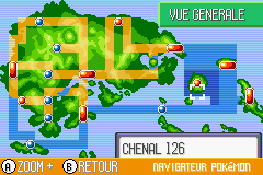 Le PokéNav indique le Chenal 128