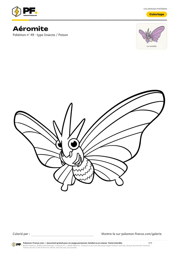 Coloriage Aéromite à imprimer au format A4