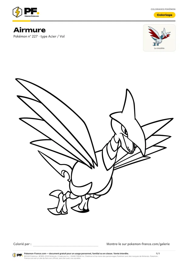 Coloriage Airmure à imprimer au format A4