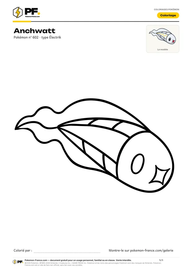 Coloriage Anchwatt à imprimer au format A4