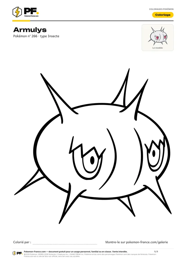 Coloriage Armulys à imprimer au format A4