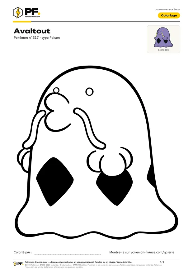 Coloriage Avaltout à imprimer au format A4