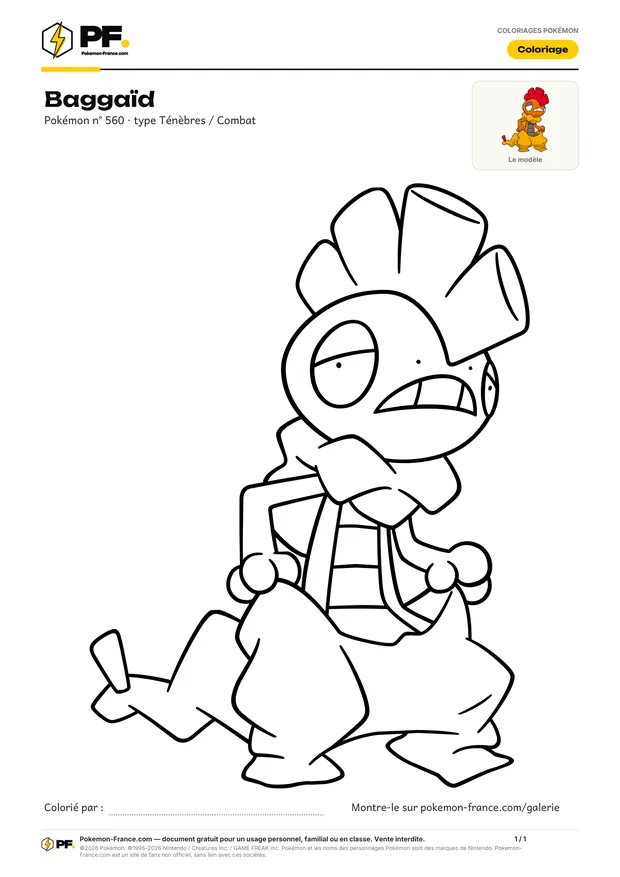 Coloriage Baggaïd à imprimer au format A4