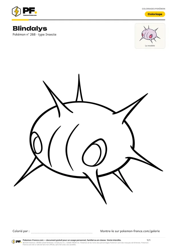 Coloriage Blindalys à imprimer au format A4