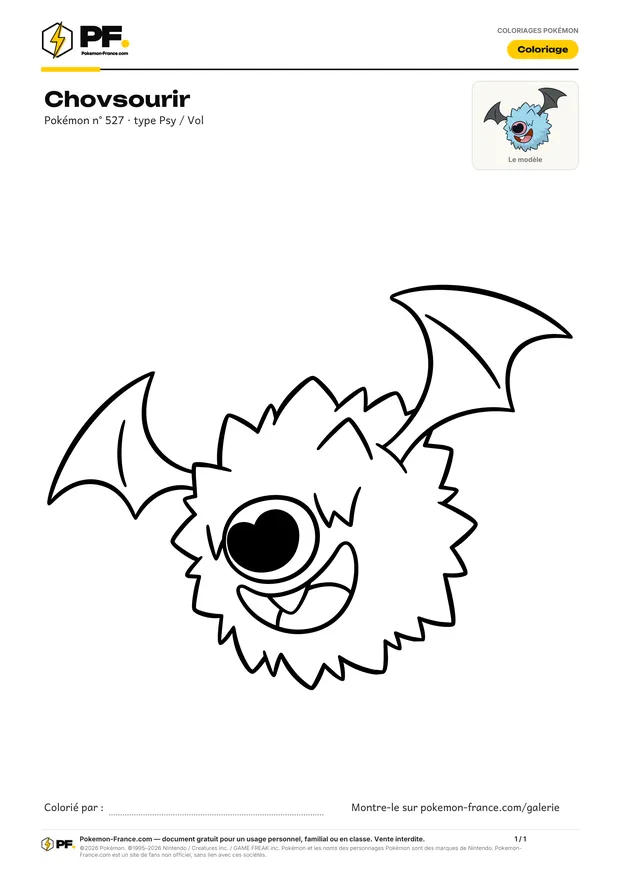 Coloriage Chovsourir à imprimer au format A4