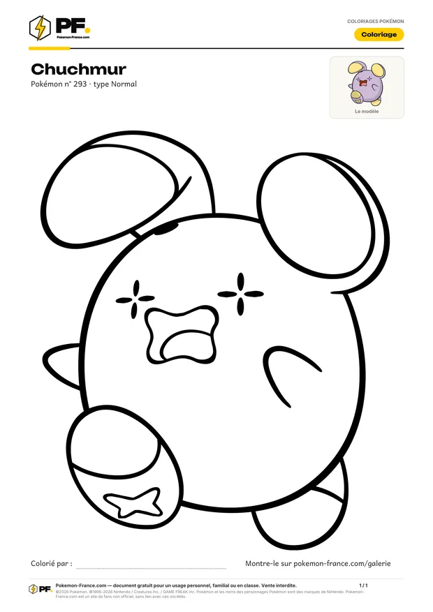 Coloriage Chuchmur à imprimer au format A4