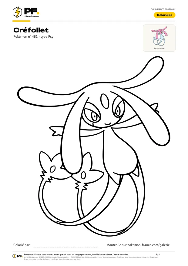 Coloriage Créfollet à imprimer au format A4
