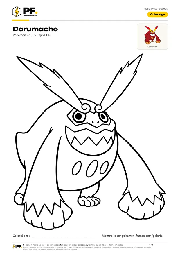 Coloriage Darumacho à imprimer au format A4