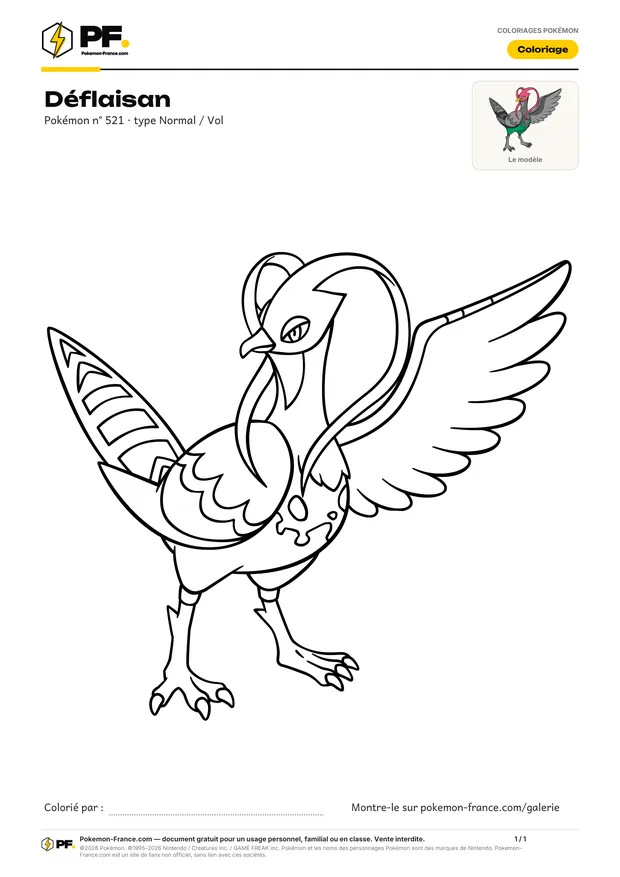Coloriage Déflaisan à imprimer au format A4