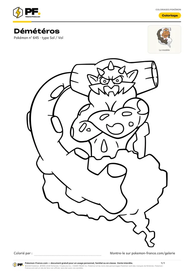 Coloriage Démétéros à imprimer au format A4