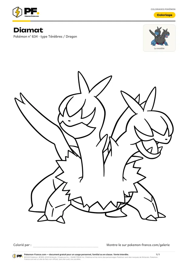 Coloriage Diamat à imprimer au format A4