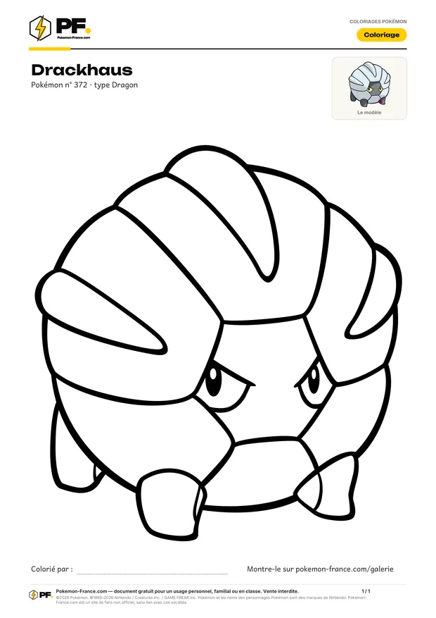 Coloriage Drackhaus à imprimer au format A4