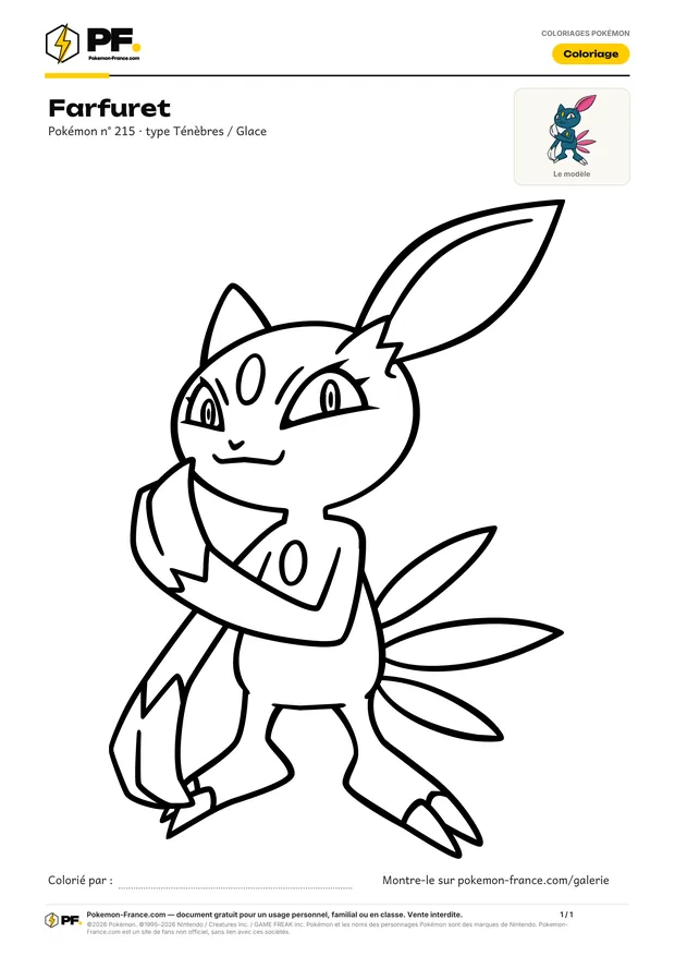 Coloriage Farfuret à imprimer au format A4