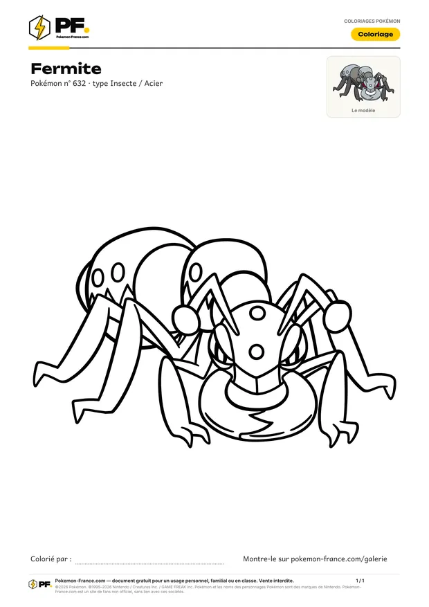 Coloriage Fermite à imprimer au format A4
