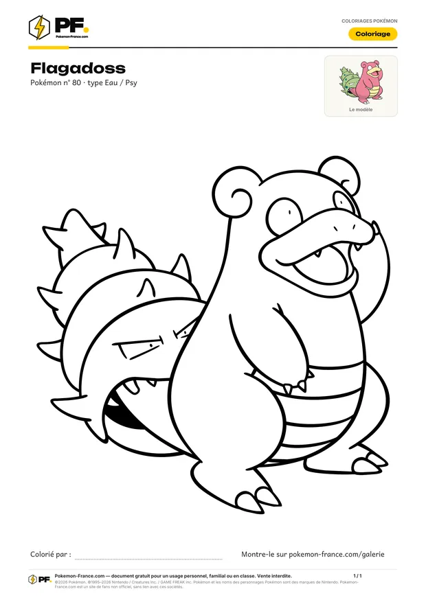 Coloriage Flagadoss à imprimer au format A4
