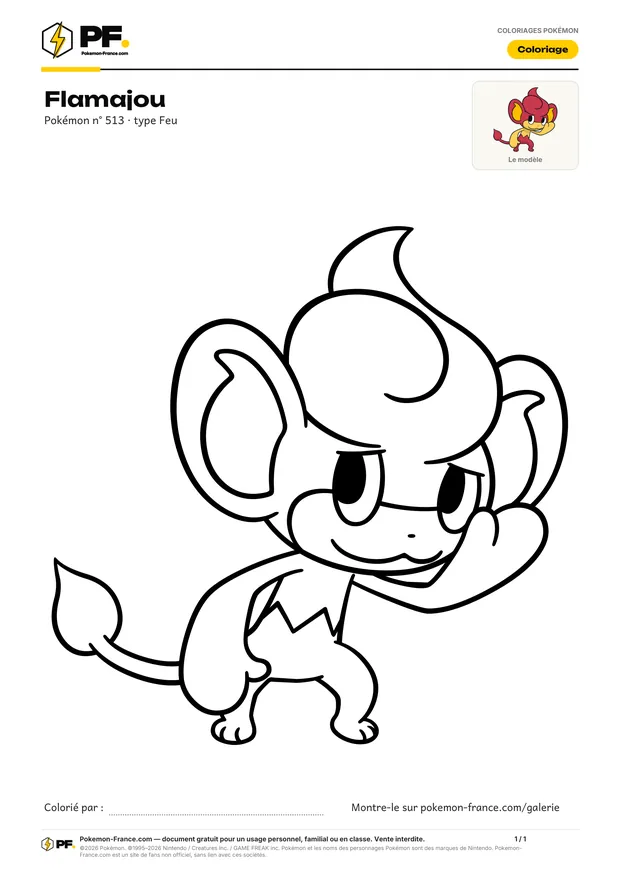 Coloriage Flamajou à imprimer au format A4