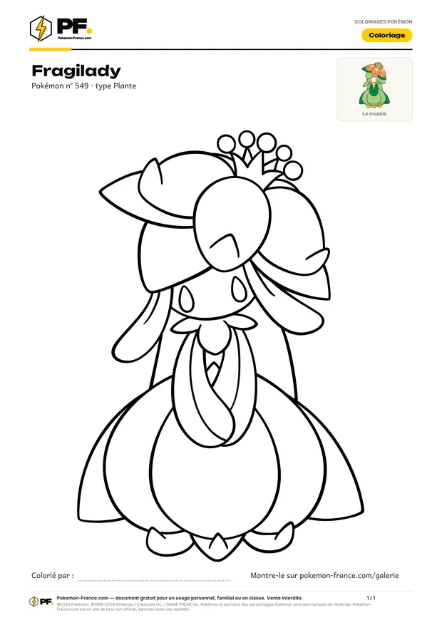 Coloriage Fragilady à imprimer au format A4