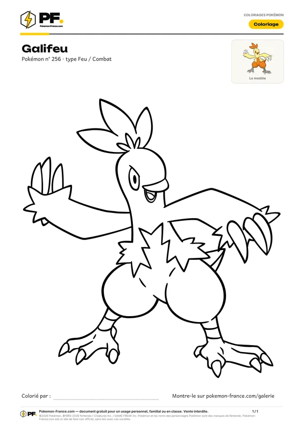 Coloriage Galifeu à imprimer au format A4