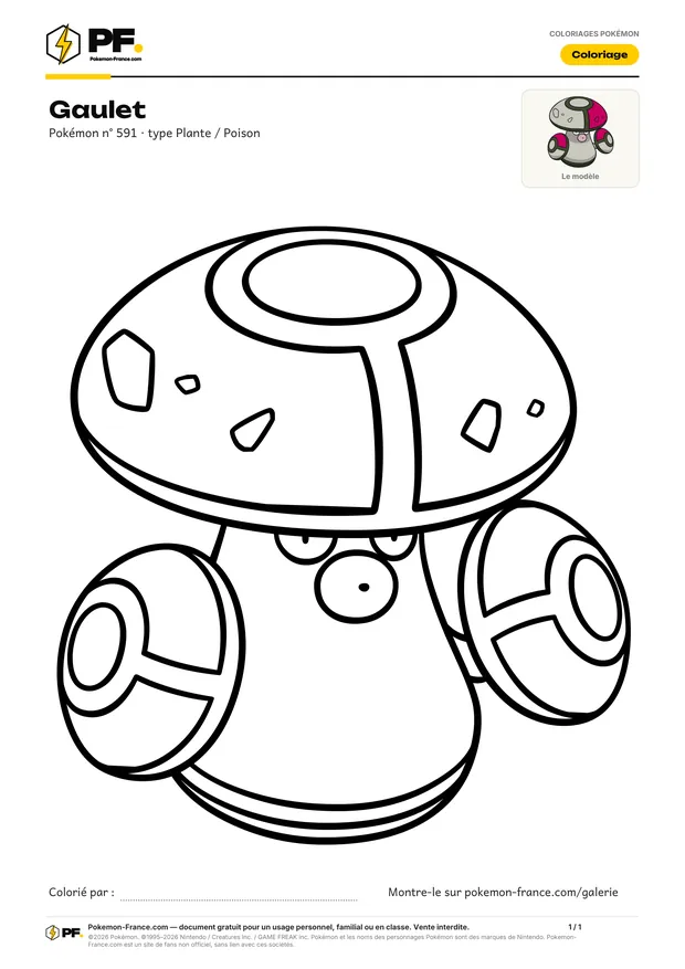 Coloriage Gaulet à imprimer au format A4