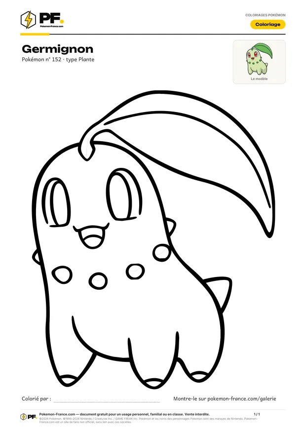 Coloriage Germignon à imprimer au format A4