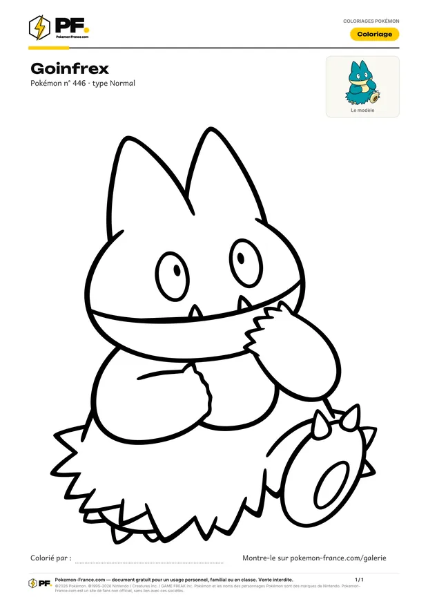 Coloriage Goinfrex à imprimer au format A4