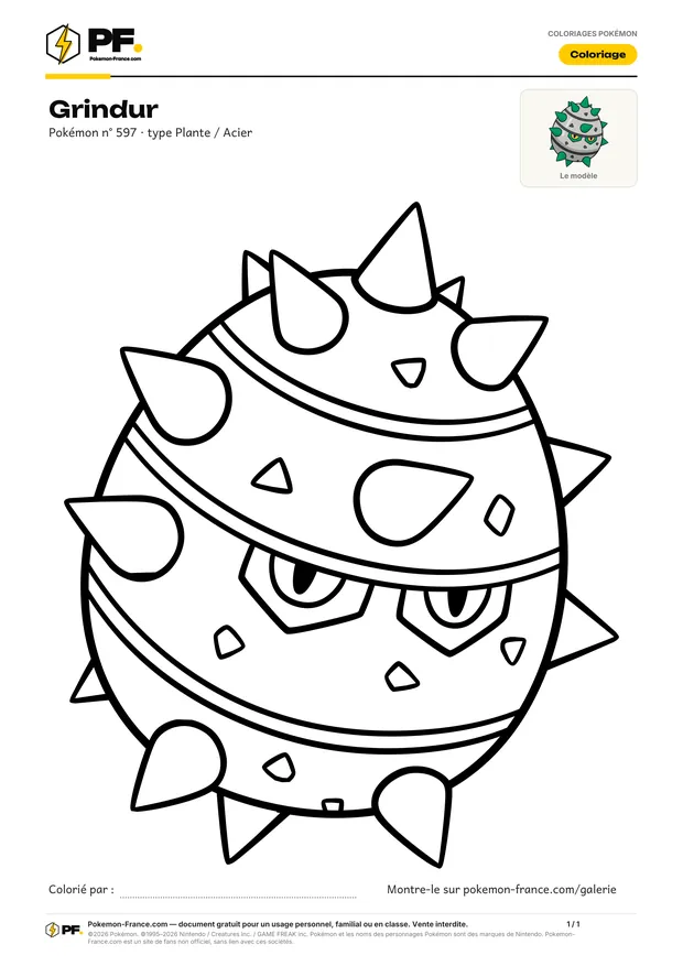 Coloriage Grindur à imprimer au format A4