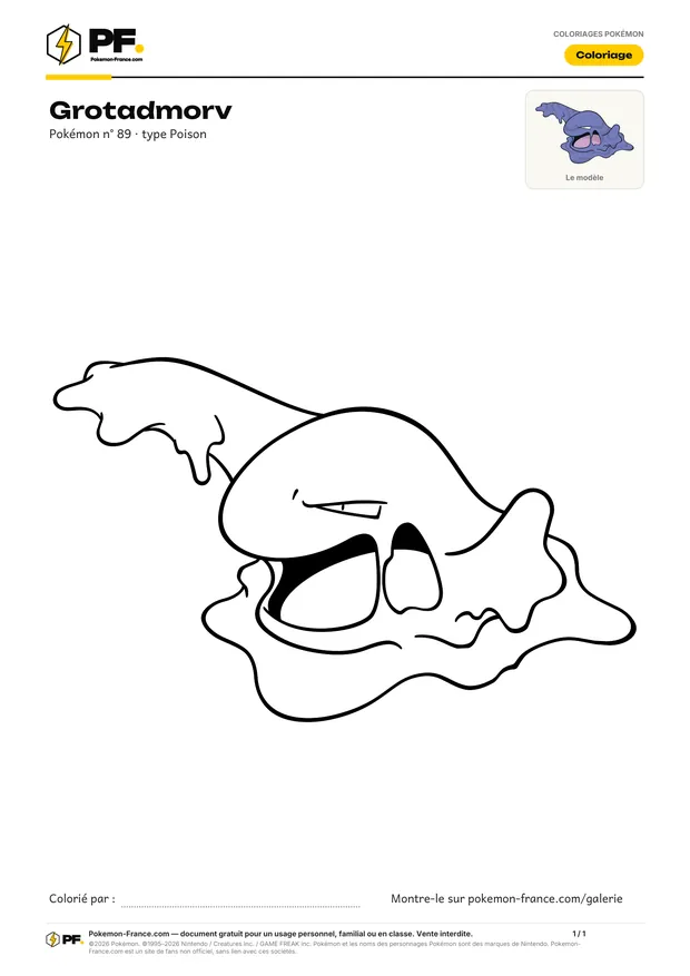 Coloriage Grotadmorv à imprimer au format A4