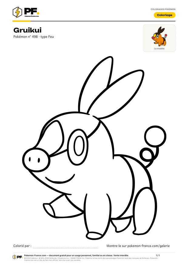 Coloriage Gruikui à imprimer au format A4
