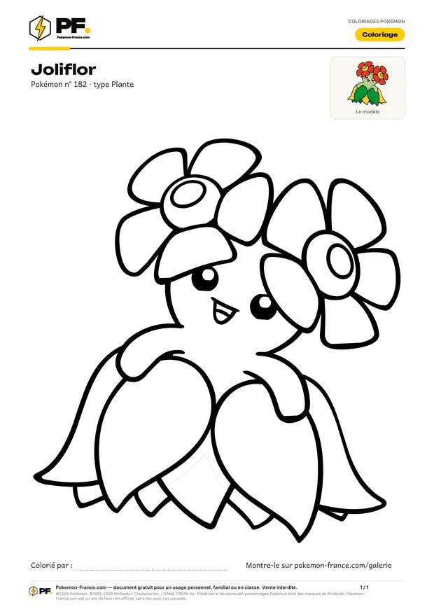 Coloriage Joliflor à imprimer au format A4