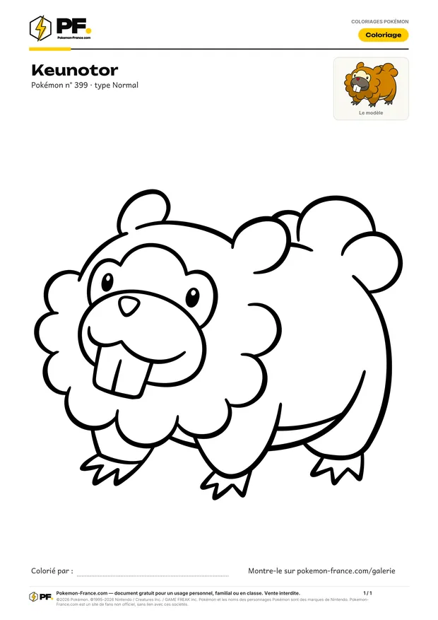Coloriage Keunotor à imprimer au format A4