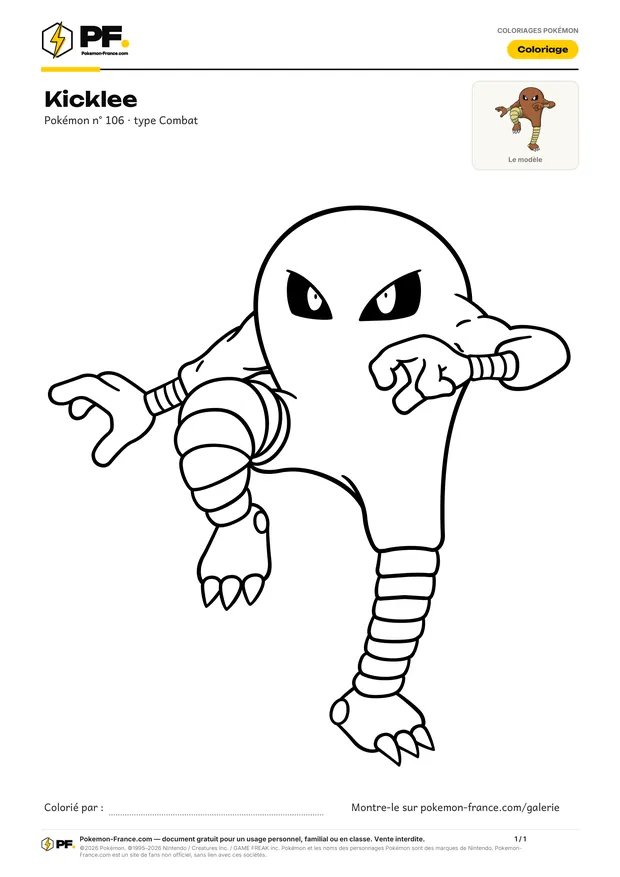 Coloriage Kicklee à imprimer au format A4