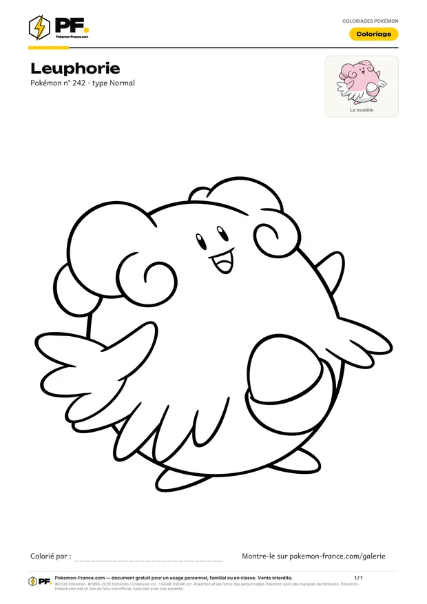 Coloriage Leuphorie à imprimer au format A4