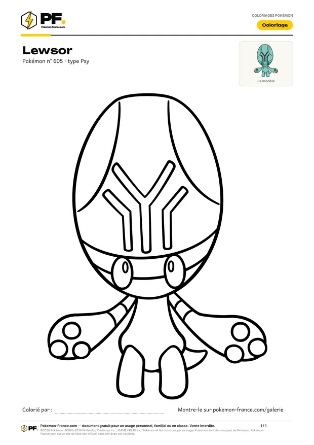 Coloriage Lewsor à imprimer au format A4