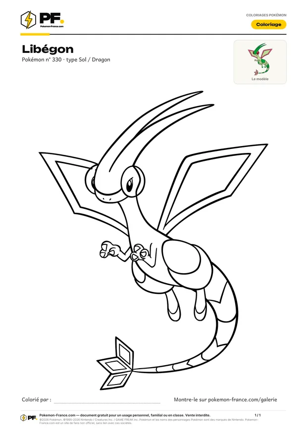 Coloriage Libégon à imprimer au format A4
