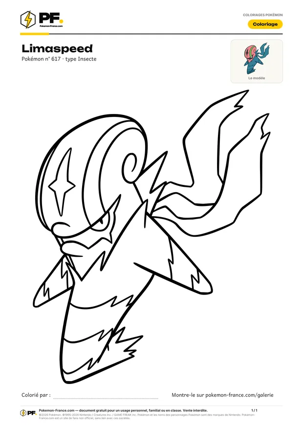 Coloriage Limaspeed à imprimer au format A4