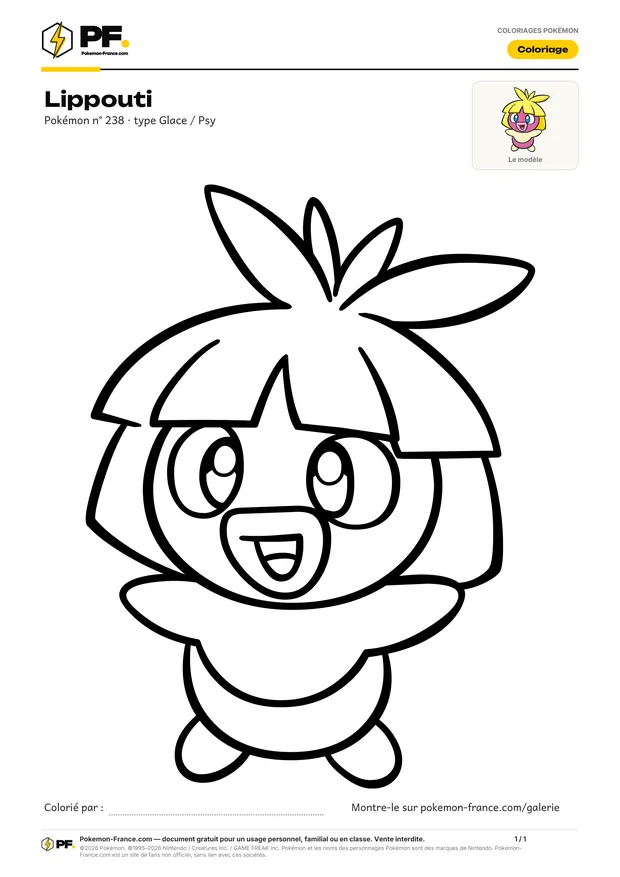 Coloriage Lippouti à imprimer au format A4