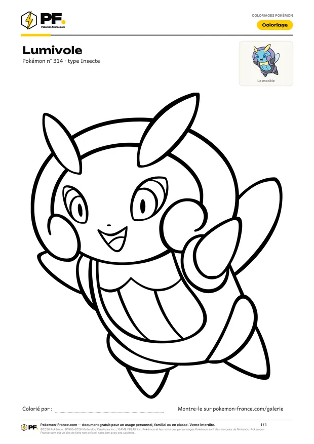 Coloriage Lumivole à imprimer au format A4