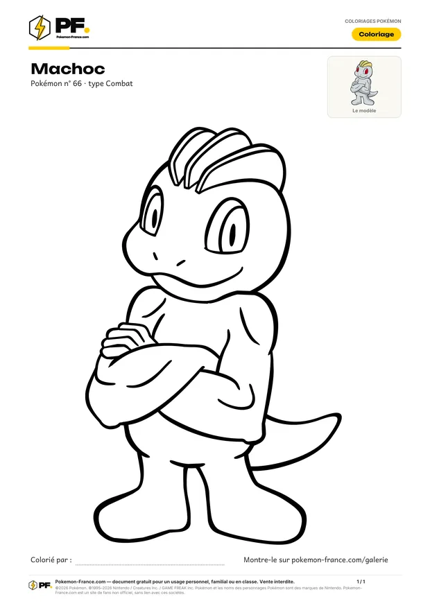 Coloriage Machoc à imprimer au format A4