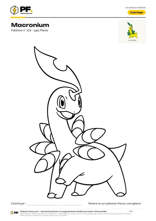 Coloriage Macronium à imprimer au format A4