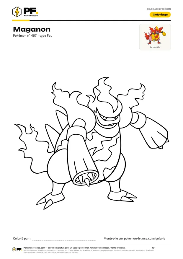 Coloriage Maganon à imprimer au format A4