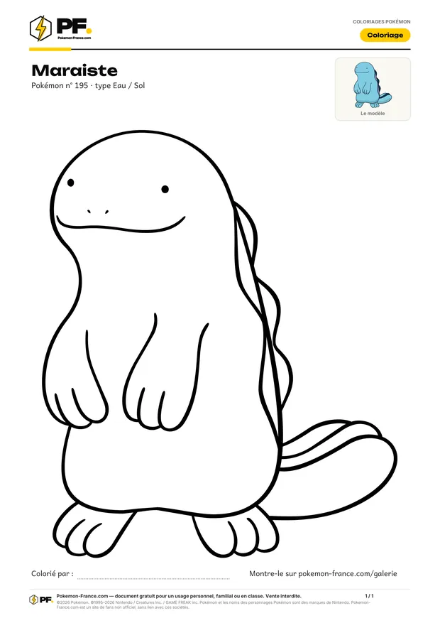 Coloriage Maraiste à imprimer au format A4