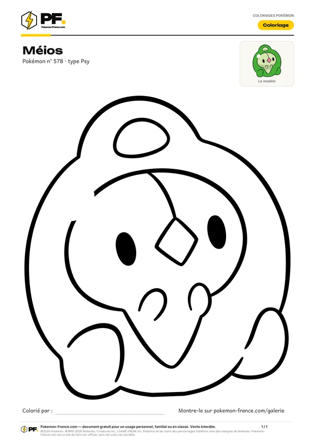 Coloriage Méios à imprimer au format A4
