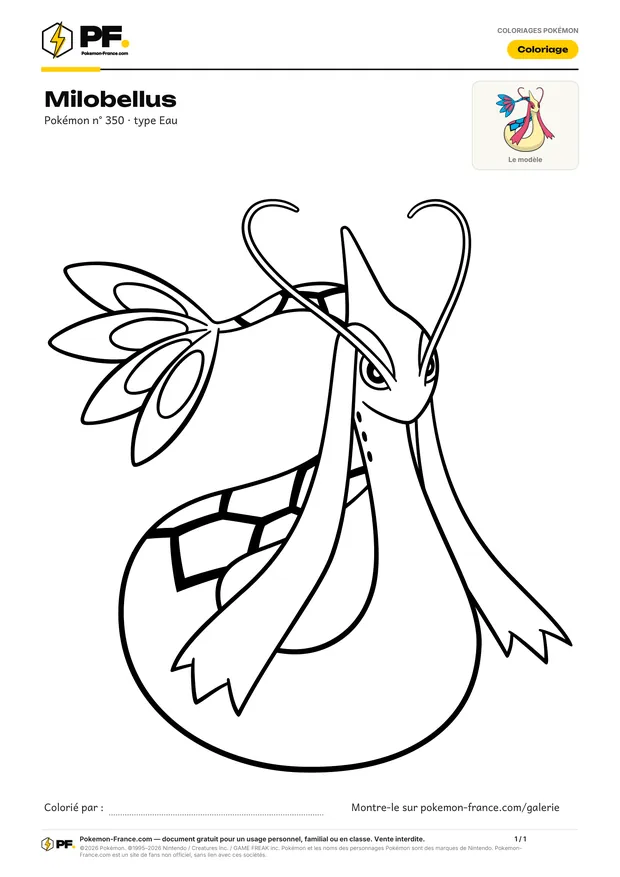 Coloriage Milobellus à imprimer au format A4