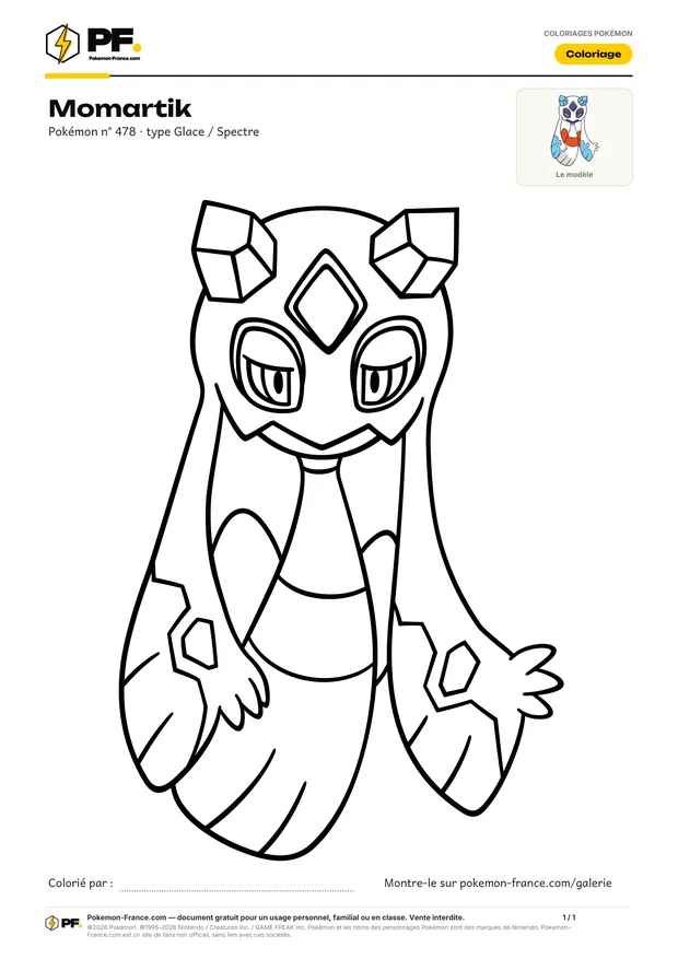 Coloriage Momartik à imprimer au format A4