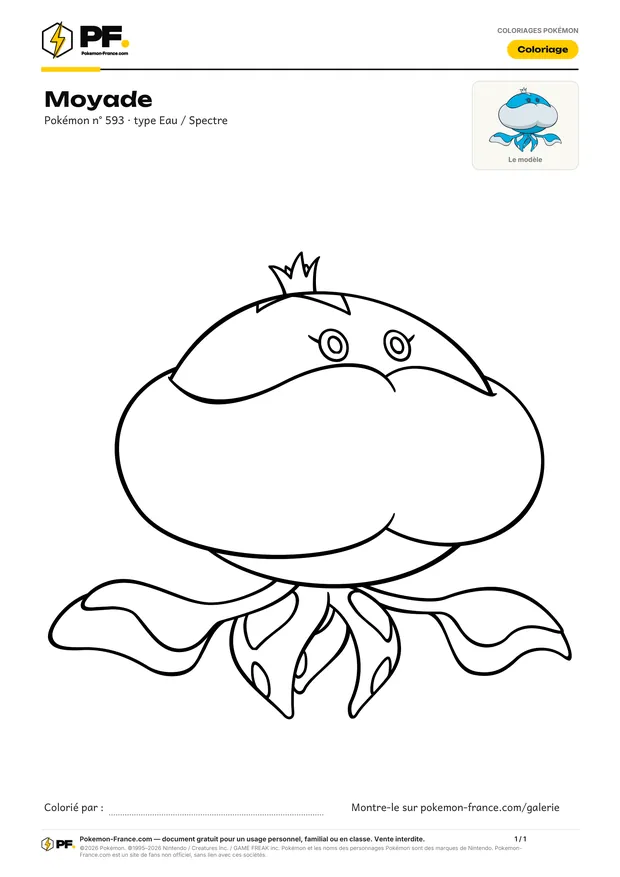 Coloriage Moyade à imprimer au format A4