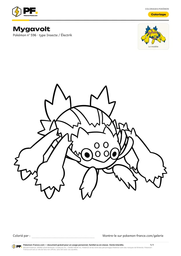 Coloriage Mygavolt à imprimer au format A4
