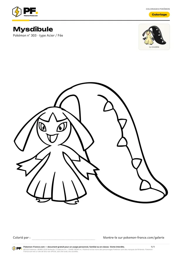 Coloriage Mysdibule à imprimer au format A4