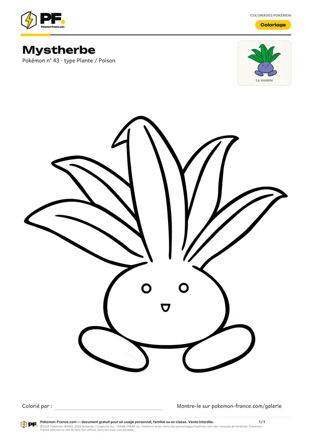 Coloriage Mystherbe à imprimer au format A4